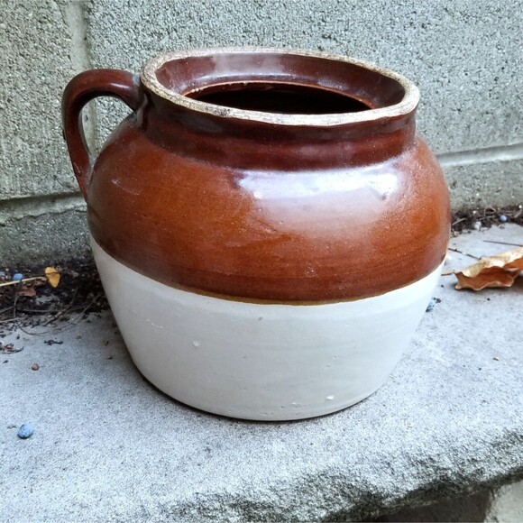 Antique Robinson Ransbottom 3 Quart Stoneware Earthenware Bean Pot Crockery - Picture 1 of 7